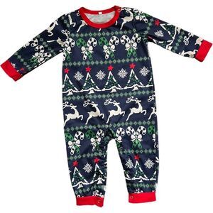 Baby Unisex Long Sleeve Festive Christmas Holiday One Piece Romper. 9-12 Months.